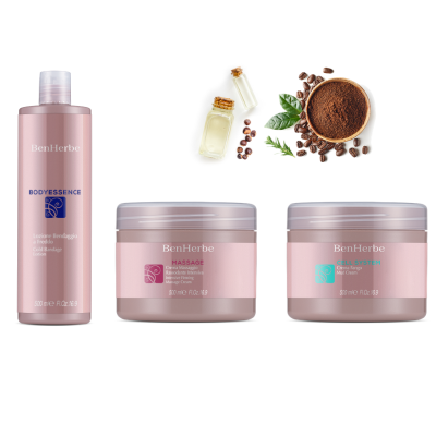 ANTICELLULITE Massagecreme + Schlammcreme + Verband-Kit - Ben Herbe Cell System