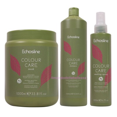 Kit Shampoing 1000 ml + Masque Protection Couleur 1000 ml + Spray Color Seal - Colour Care - ECHOSLINE