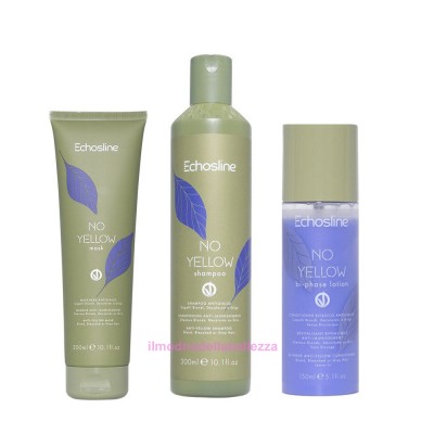 Kit Shampoing 300 ml + Masque 300 ml + Lotion Biphasique 150 ml - No Yellow - ECHOSLINE