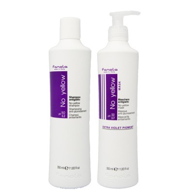 Shampoo Kit + Antigelbe Maske - Fanola No Yellow