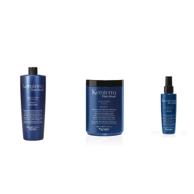 Grand Shampooing Kit + Masque + Spray Lissage - Fanola Keraterm